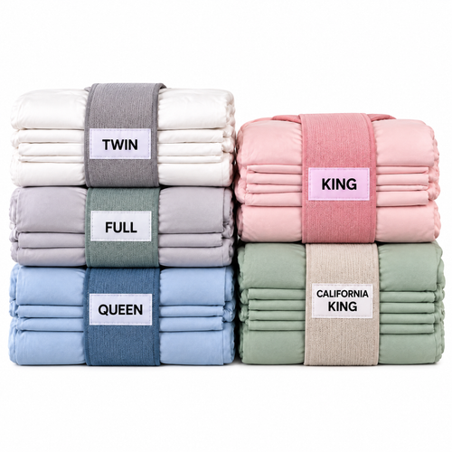 ROOMVELLA™ Bed Sheet Organizer Bands with Size Labels